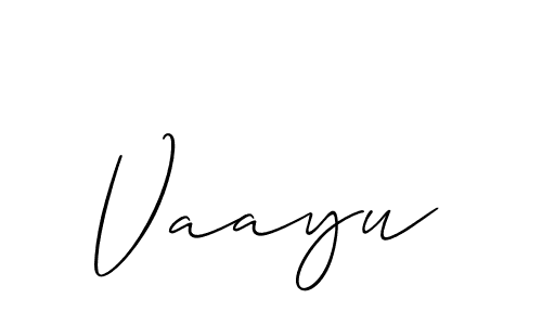 Make a beautiful signature design for name Vaayu. With this signature (Allison_Script) style, you can create a handwritten signature for free. Vaayu signature style 2 images and pictures png