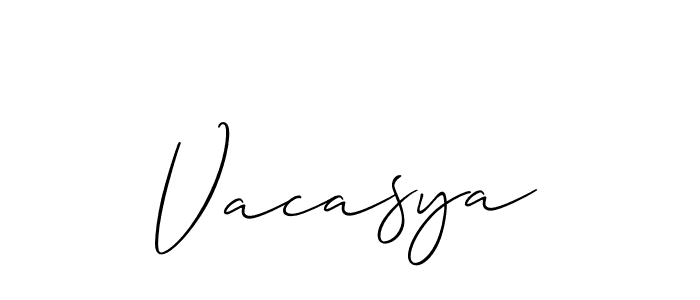 Best and Professional Signature Style for Vacasya. Allison_Script Best Signature Style Collection. Vacasya signature style 2 images and pictures png