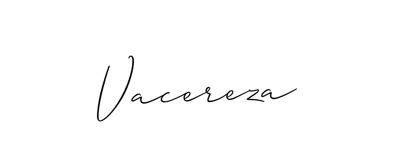 Also You can easily find your signature by using the search form. We will create Vacereza name handwritten signature images for you free of cost using Allison_Script sign style. Vacereza signature style 2 images and pictures png