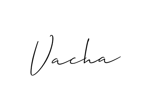 How to Draw Vacha signature style? Allison_Script is a latest design signature styles for name Vacha. Vacha signature style 2 images and pictures png