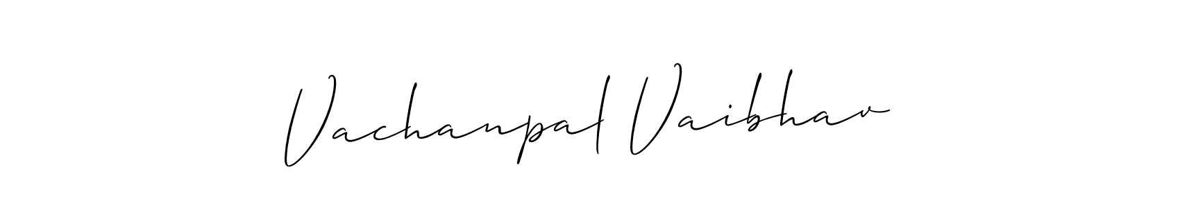 How to Draw Vachanpal Vaibhav signature style? Allison_Script is a latest design signature styles for name Vachanpal Vaibhav. Vachanpal Vaibhav signature style 2 images and pictures png