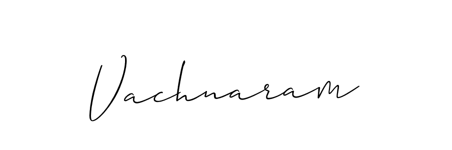 The best way (Allison_Script) to make a short signature is to pick only two or three words in your name. The name Vachnaram include a total of six letters. For converting this name. Vachnaram signature style 2 images and pictures png