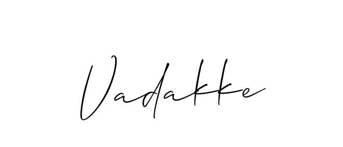 You should practise on your own different ways (Allison_Script) to write your name (Vadakke) in signature. don't let someone else do it for you. Vadakke signature style 2 images and pictures png