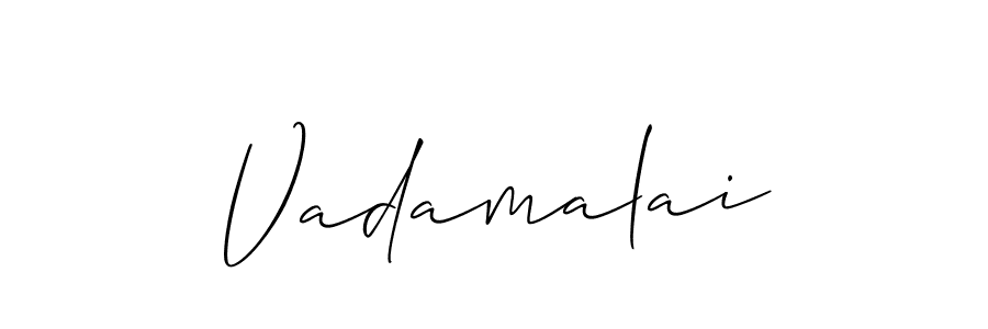 Vadamalai stylish signature style. Best Handwritten Sign (Allison_Script) for my name. Handwritten Signature Collection Ideas for my name Vadamalai. Vadamalai signature style 2 images and pictures png