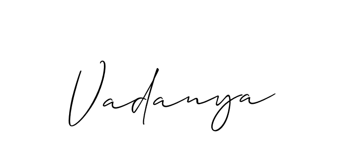 How to Draw Vadanya signature style? Allison_Script is a latest design signature styles for name Vadanya. Vadanya signature style 2 images and pictures png