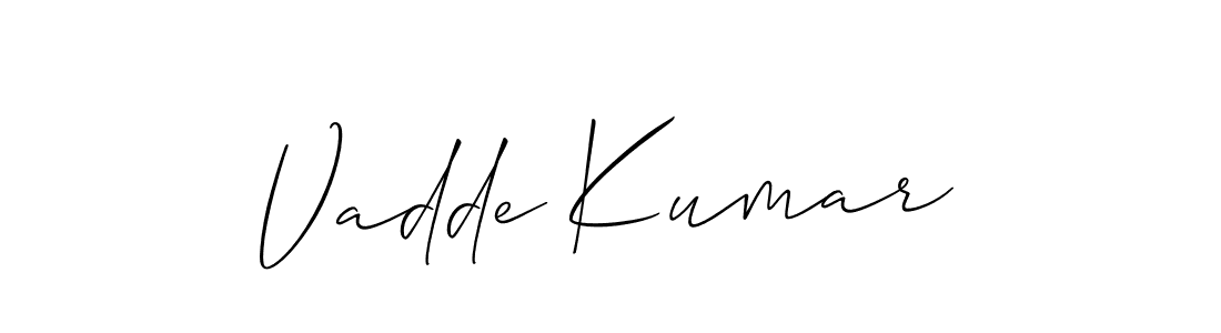 You should practise on your own different ways (Allison_Script) to write your name (Vadde Kumar) in signature. don't let someone else do it for you. Vadde Kumar signature style 2 images and pictures png