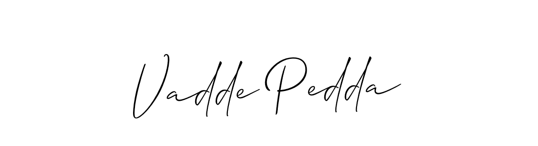 if you are searching for the best signature style for your name Vadde Pedda. so please give up your signature search. here we have designed multiple signature styles  using Allison_Script. Vadde Pedda signature style 2 images and pictures png