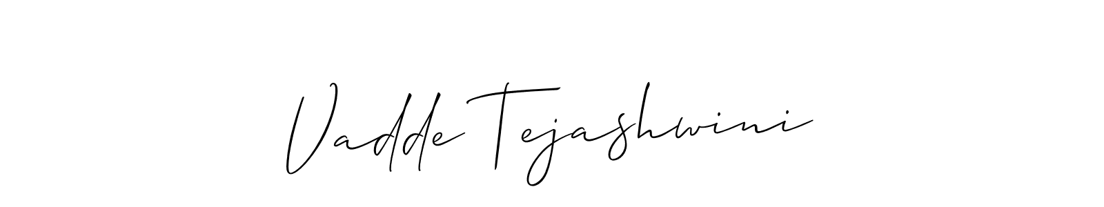 Create a beautiful signature design for name Vadde Tejashwini. With this signature (Allison_Script) fonts, you can make a handwritten signature for free. Vadde Tejashwini signature style 2 images and pictures png