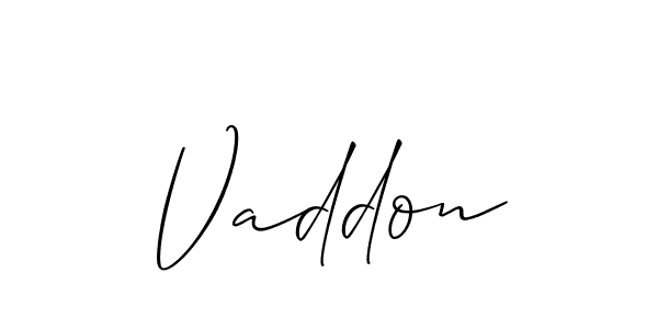 How to make Vaddon signature? Allison_Script is a professional autograph style. Create handwritten signature for Vaddon name. Vaddon signature style 2 images and pictures png