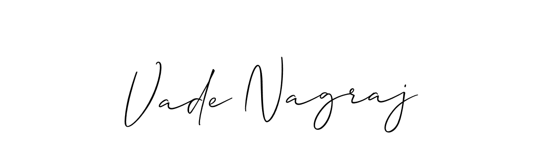 Similarly Allison_Script is the best handwritten signature design. Signature creator online .You can use it as an online autograph creator for name Vade Nagraj. Vade Nagraj signature style 2 images and pictures png