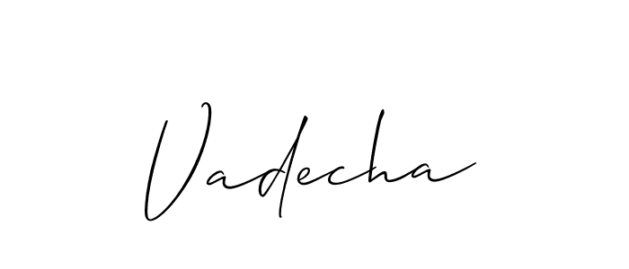 Also You can easily find your signature by using the search form. We will create Vadecha name handwritten signature images for you free of cost using Allison_Script sign style. Vadecha signature style 2 images and pictures png