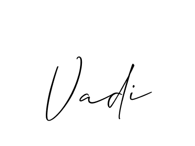 Also You can easily find your signature by using the search form. We will create Vadi name handwritten signature images for you free of cost using Allison_Script sign style. Vadi signature style 2 images and pictures png