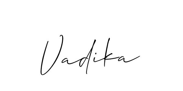 Best and Professional Signature Style for Vadika. Allison_Script Best Signature Style Collection. Vadika signature style 2 images and pictures png