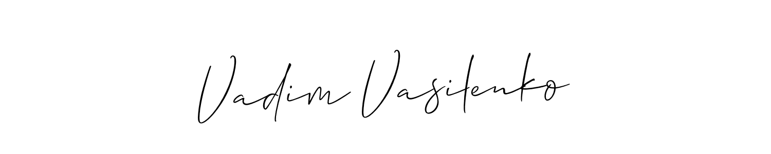 Also we have Vadim Vasilenko name is the best signature style. Create professional handwritten signature collection using Allison_Script autograph style. Vadim Vasilenko signature style 2 images and pictures png