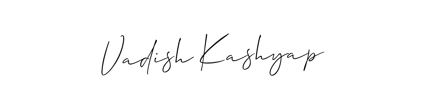 It looks lik you need a new signature style for name Vadish Kashyap. Design unique handwritten (Allison_Script) signature with our free signature maker in just a few clicks. Vadish Kashyap signature style 2 images and pictures png