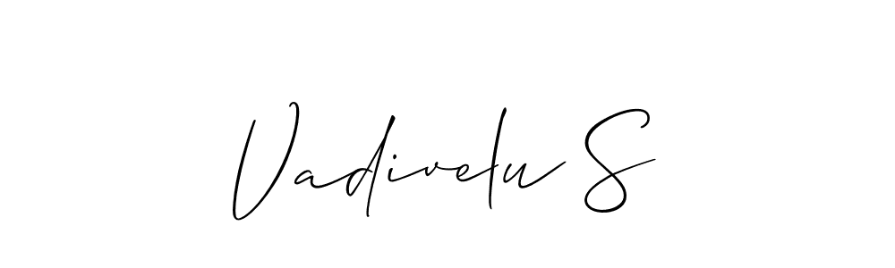 Also we have Vadivelu S name is the best signature style. Create professional handwritten signature collection using Allison_Script autograph style. Vadivelu S signature style 2 images and pictures png