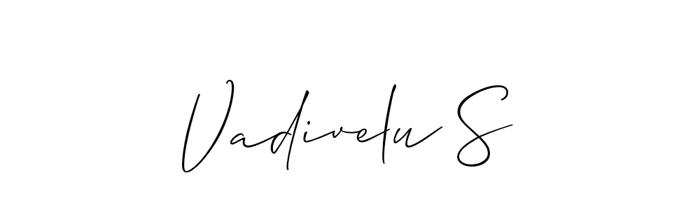 Design your own signature with our free online signature maker. With this signature software, you can create a handwritten (Allison_Script) signature for name Vadivelu S. Vadivelu S signature style 2 images and pictures png