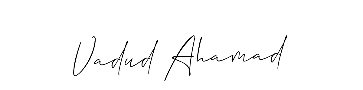 Check out images of Autograph of Vadud Ahamad name. Actor Vadud Ahamad Signature Style. Allison_Script is a professional sign style online. Vadud Ahamad signature style 2 images and pictures png