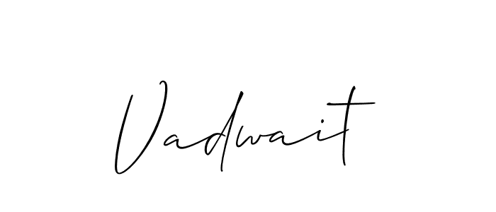 Make a beautiful signature design for name Vadwait. With this signature (Allison_Script) style, you can create a handwritten signature for free. Vadwait signature style 2 images and pictures png