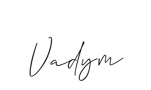 Allison_Script is a professional signature style that is perfect for those who want to add a touch of class to their signature. It is also a great choice for those who want to make their signature more unique. Get Vadym name to fancy signature for free. Vadym signature style 2 images and pictures png