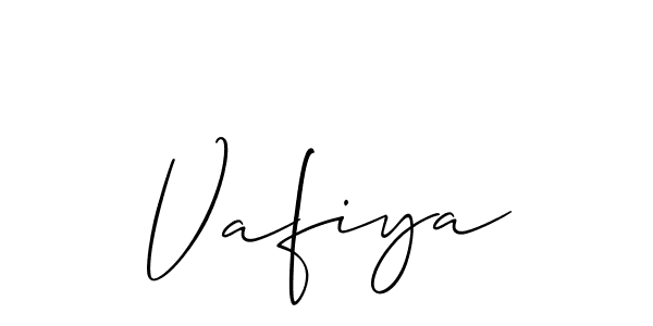 Vafiya stylish signature style. Best Handwritten Sign (Allison_Script) for my name. Handwritten Signature Collection Ideas for my name Vafiya. Vafiya signature style 2 images and pictures png