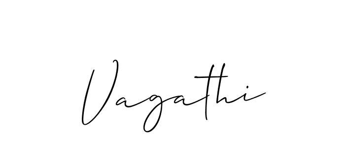Use a signature maker to create a handwritten signature online. With this signature software, you can design (Allison_Script) your own signature for name Vagathi. Vagathi signature style 2 images and pictures png