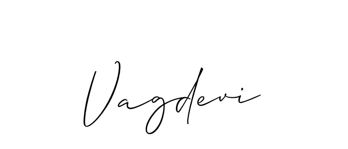 Vagdevi stylish signature style. Best Handwritten Sign (Allison_Script) for my name. Handwritten Signature Collection Ideas for my name Vagdevi. Vagdevi signature style 2 images and pictures png