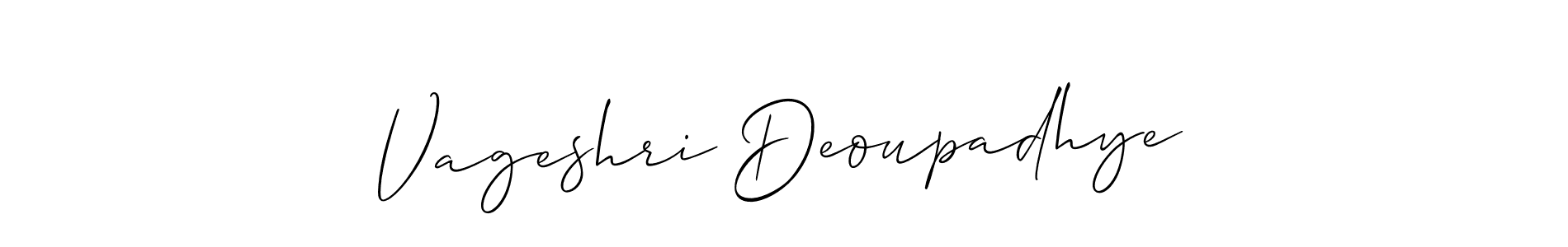 How to Draw Vageshri Deoupadhye signature style? Allison_Script is a latest design signature styles for name Vageshri Deoupadhye. Vageshri Deoupadhye signature style 2 images and pictures png