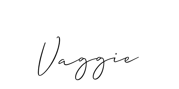 Create a beautiful signature design for name Vaggie. With this signature (Allison_Script) fonts, you can make a handwritten signature for free. Vaggie signature style 2 images and pictures png