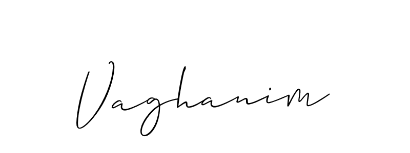 Make a beautiful signature design for name Vaghanim. With this signature (Allison_Script) style, you can create a handwritten signature for free. Vaghanim signature style 2 images and pictures png