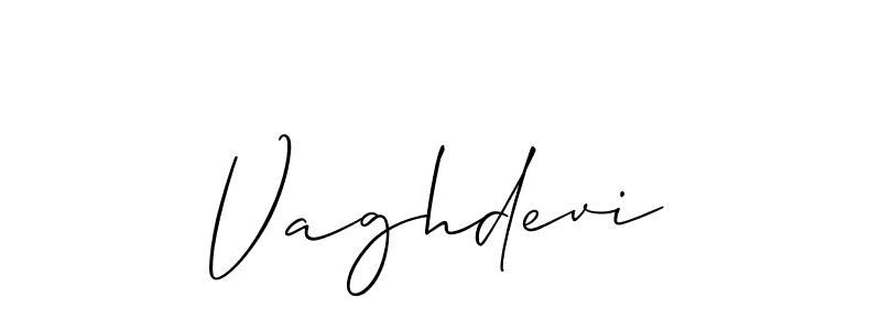 Create a beautiful signature design for name Vaghdevi. With this signature (Allison_Script) fonts, you can make a handwritten signature for free. Vaghdevi signature style 2 images and pictures png