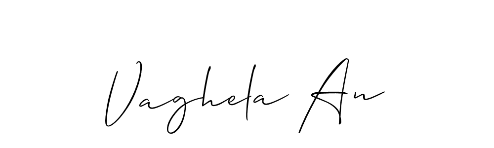 It looks lik you need a new signature style for name Vaghela An. Design unique handwritten (Allison_Script) signature with our free signature maker in just a few clicks. Vaghela An signature style 2 images and pictures png