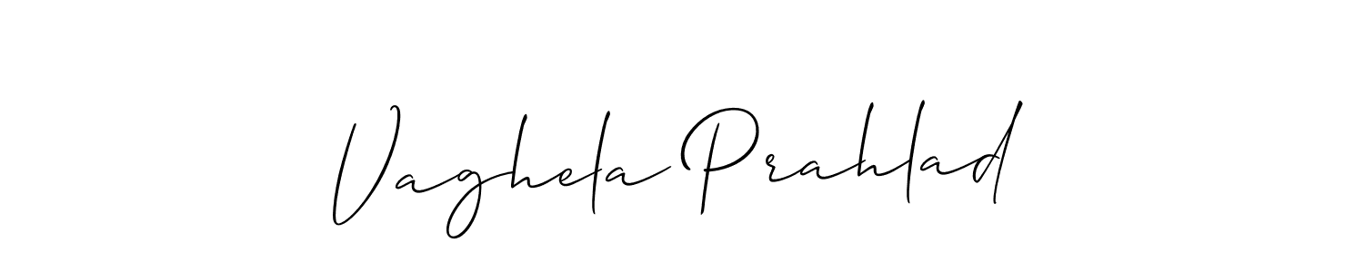 Design your own signature with our free online signature maker. With this signature software, you can create a handwritten (Allison_Script) signature for name Vaghela Prahlad. Vaghela Prahlad signature style 2 images and pictures png