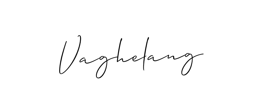 It looks lik you need a new signature style for name Vaghelang. Design unique handwritten (Allison_Script) signature with our free signature maker in just a few clicks. Vaghelang signature style 2 images and pictures png