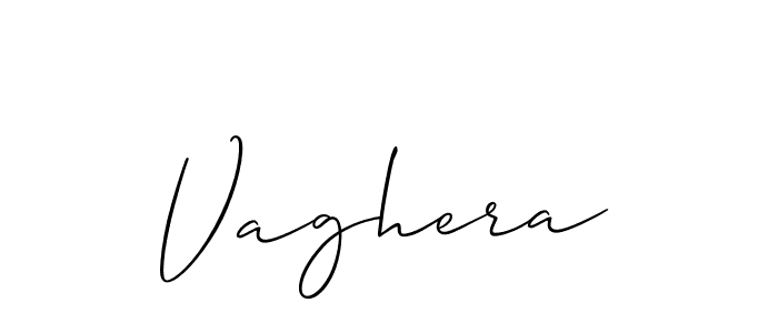 Make a beautiful signature design for name Vaghera. With this signature (Allison_Script) style, you can create a handwritten signature for free. Vaghera signature style 2 images and pictures png