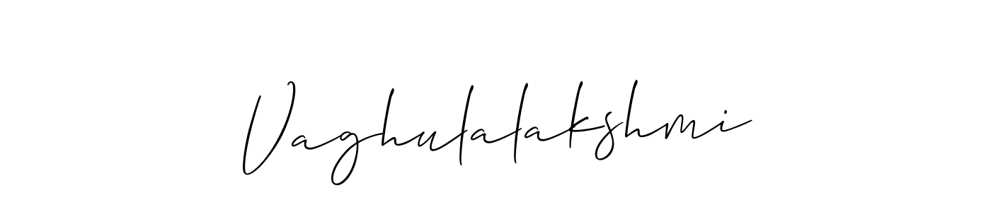 It looks lik you need a new signature style for name Vaghulalakshmi. Design unique handwritten (Allison_Script) signature with our free signature maker in just a few clicks. Vaghulalakshmi signature style 2 images and pictures png