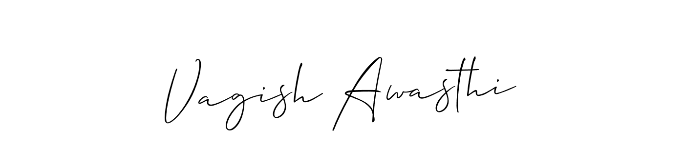 Design your own signature with our free online signature maker. With this signature software, you can create a handwritten (Allison_Script) signature for name Vagish Awasthi. Vagish Awasthi signature style 2 images and pictures png