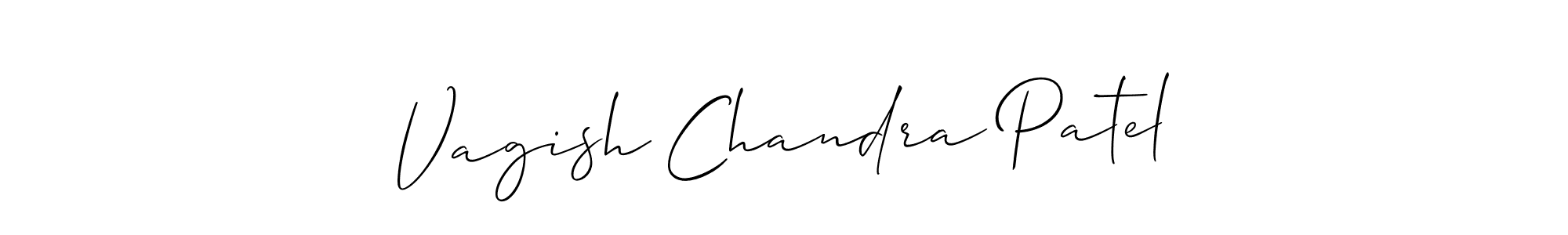 Make a short Vagish Chandra Patel signature style. Manage your documents anywhere anytime using Allison_Script. Create and add eSignatures, submit forms, share and send files easily. Vagish Chandra Patel signature style 2 images and pictures png