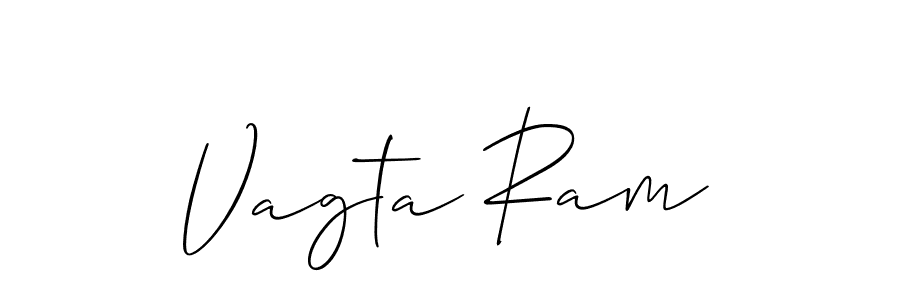 You should practise on your own different ways (Allison_Script) to write your name (Vagta Ram) in signature. don't let someone else do it for you. Vagta Ram signature style 2 images and pictures png