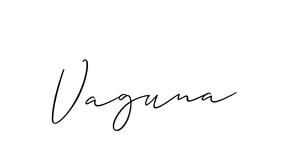 It looks lik you need a new signature style for name Vaguna. Design unique handwritten (Allison_Script) signature with our free signature maker in just a few clicks. Vaguna signature style 2 images and pictures png