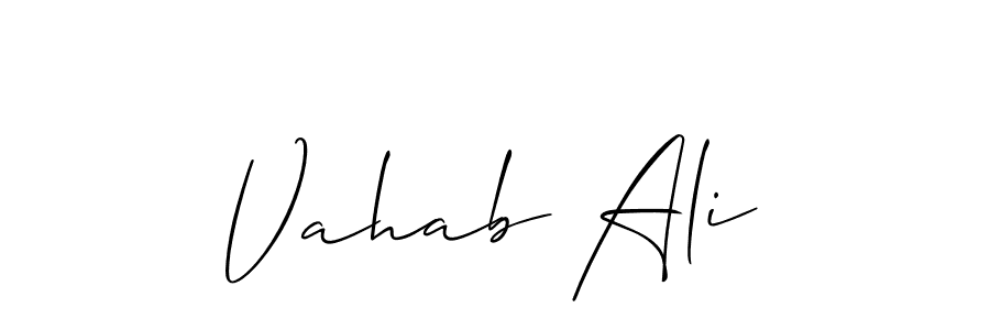 Best and Professional Signature Style for Vahab Ali. Allison_Script Best Signature Style Collection. Vahab Ali signature style 2 images and pictures png