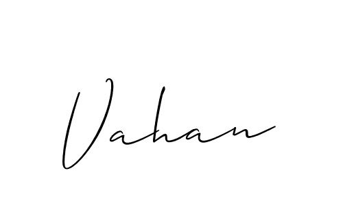 Create a beautiful signature design for name Vahan. With this signature (Allison_Script) fonts, you can make a handwritten signature for free. Vahan signature style 2 images and pictures png