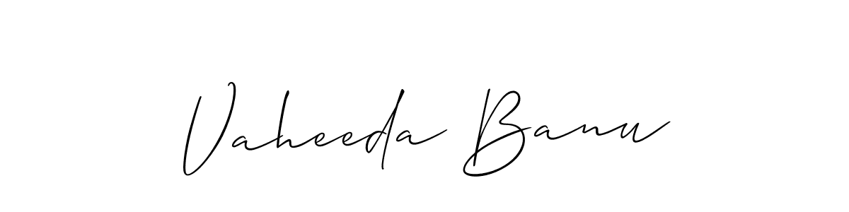 Also we have Vaheeda Banu name is the best signature style. Create professional handwritten signature collection using Allison_Script autograph style. Vaheeda Banu signature style 2 images and pictures png