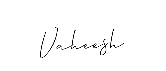 Make a beautiful signature design for name Vaheesh. With this signature (Allison_Script) style, you can create a handwritten signature for free. Vaheesh signature style 2 images and pictures png