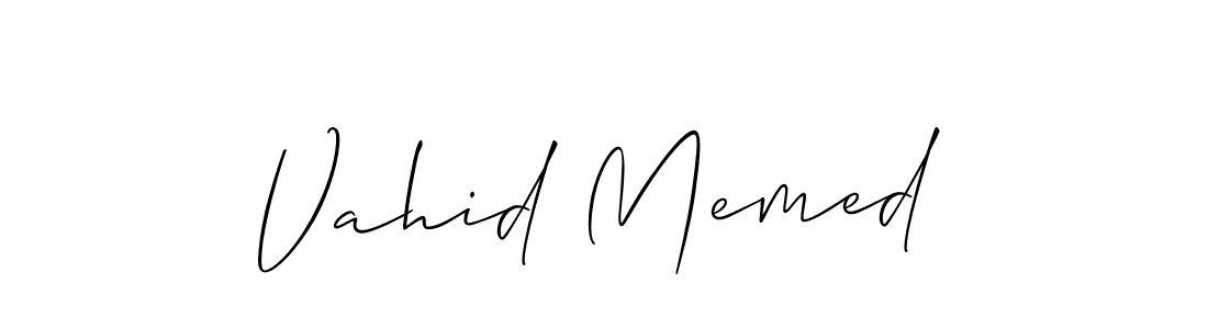 Best and Professional Signature Style for Vahid Memed. Allison_Script Best Signature Style Collection. Vahid Memed signature style 2 images and pictures png