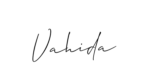 How to Draw Vahida signature style? Allison_Script is a latest design signature styles for name Vahida. Vahida signature style 2 images and pictures png