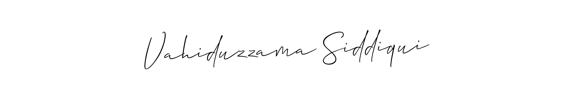 if you are searching for the best signature style for your name Vahiduzzama Siddiqui. so please give up your signature search. here we have designed multiple signature styles  using Allison_Script. Vahiduzzama Siddiqui signature style 2 images and pictures png