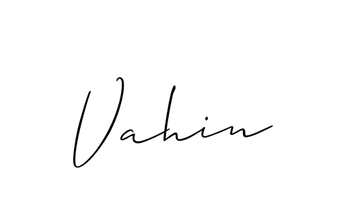 Vahin stylish signature style. Best Handwritten Sign (Allison_Script) for my name. Handwritten Signature Collection Ideas for my name Vahin. Vahin signature style 2 images and pictures png