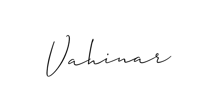 Allison_Script is a professional signature style that is perfect for those who want to add a touch of class to their signature. It is also a great choice for those who want to make their signature more unique. Get Vahinar name to fancy signature for free. Vahinar signature style 2 images and pictures png