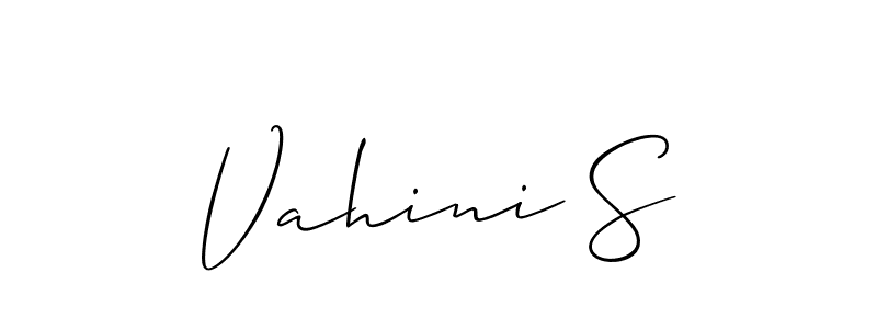 Similarly Allison_Script is the best handwritten signature design. Signature creator online .You can use it as an online autograph creator for name Vahini S. Vahini S signature style 2 images and pictures png